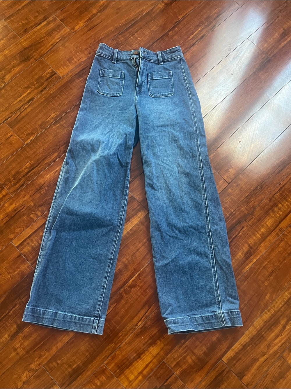 Old Navy Blue Wide-Leg High-Rise Jeans